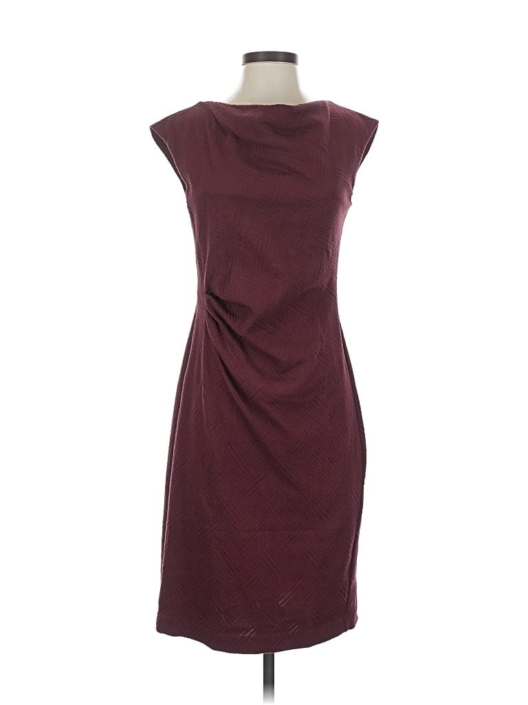 Pre-owned Ann Taylor Factory Cocktail Dress In Burgundy