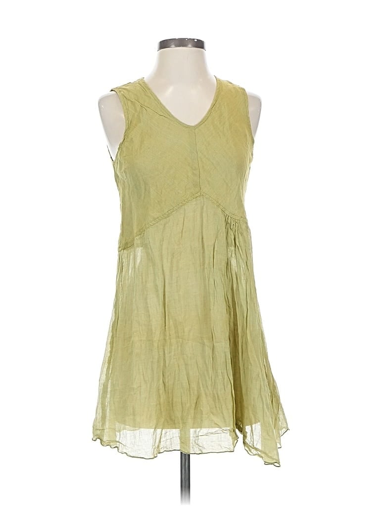 Pre-owned Neesh By D.a.r. Tank Top Green Halter Neckline Tops