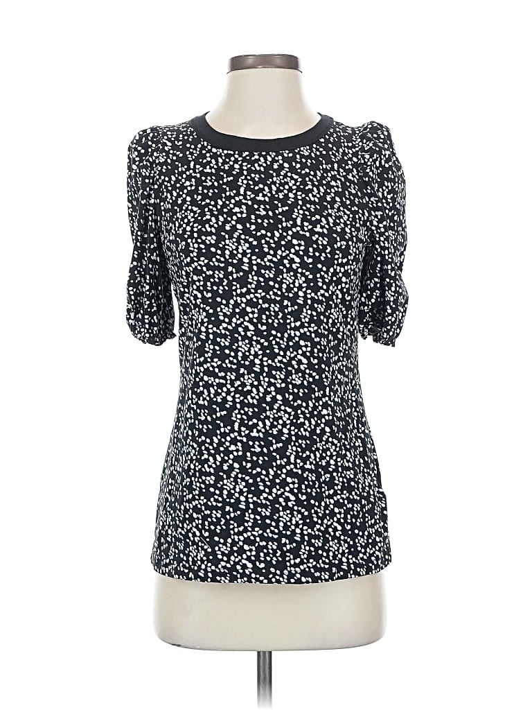 Pre-owned Amazon Essentials 3/4 Sleeve Top Blue Square Neckline Tops