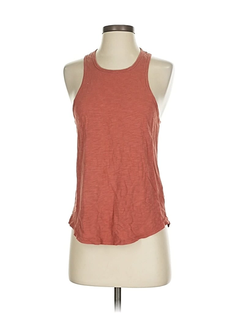 MWL BY MADEWELL Pre-owned Tank Top Brown Halter Neckline Tops