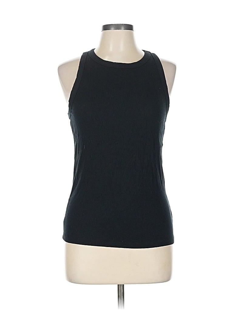 Pre-owned The Drop Tank Top Black Halter Neckline Tops