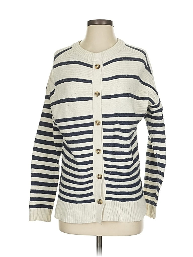 Pre-owned Madewell Cardigan Sweater In White