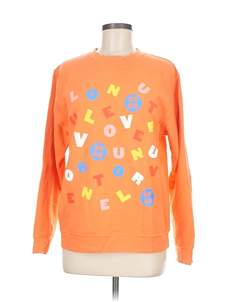 Pre-owned Assorted Brands Sweatshirt In Orange