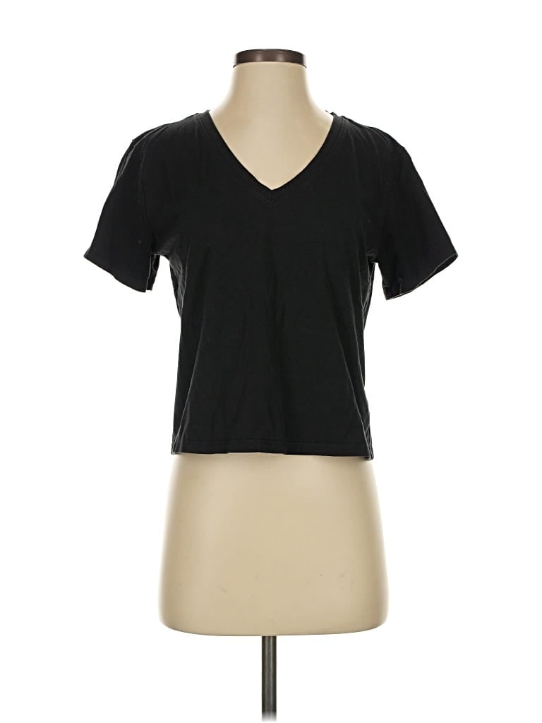 Pre-owned Athleta Short Sleeve T-shirt In Black