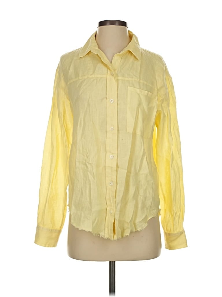 Pre-owned Frame Long Sleeve Button Down Shirt In Yellow