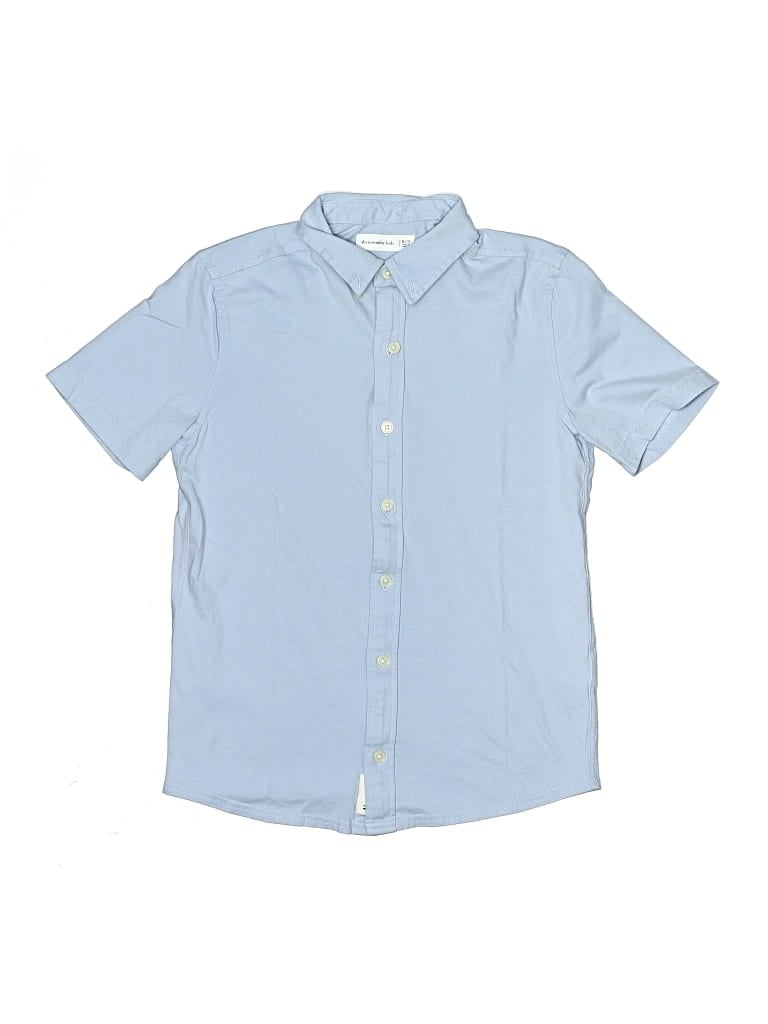 Click to view more detailed imagery on our partner's website Pre-owned Abercrombie Kids' Short Sleeve Button Down Shirt In Blue