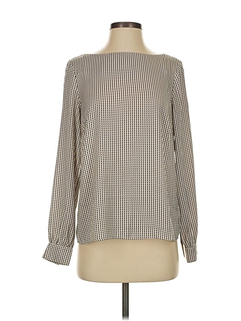 Pre-owned H&m Long Sleeve Blouse In White