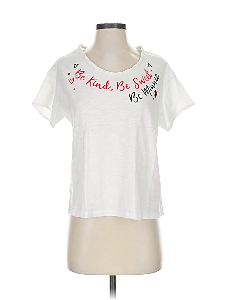 Pre-owned Disney Parks Short Sleeve T-shirt In White