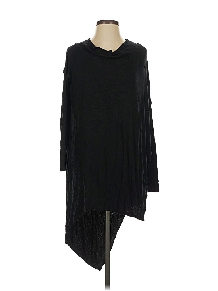 Pre-owned We The Free Long Sleeve Top Black One Shoulder Neckline Tops