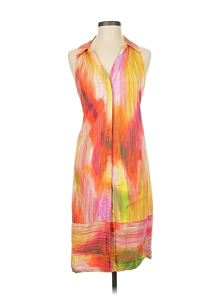 Pre-owned Josie Natori Cocktail Dress In Yellow