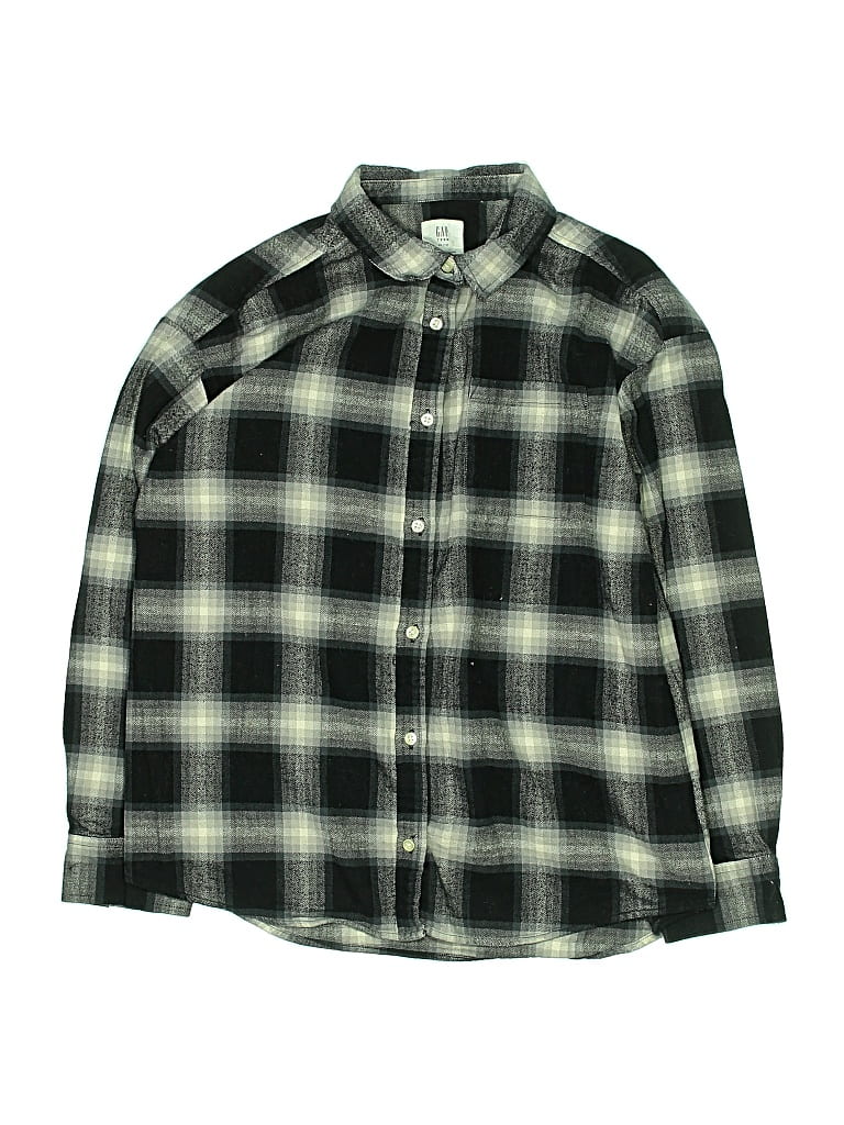 Click to view more detailed imagery on our partner's website Pre-owned Gap Kids' Long Sleeve Button Down Shirt In Black