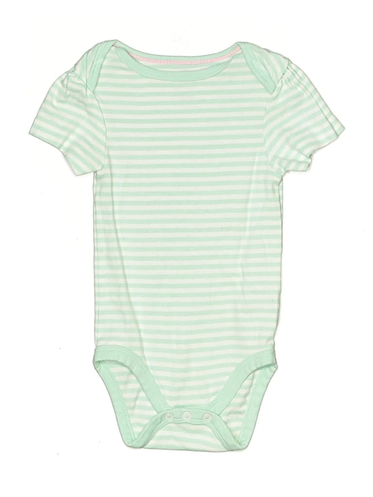 Pre-owned Cloud Island Babies' Short Sleeve Onesie In Green