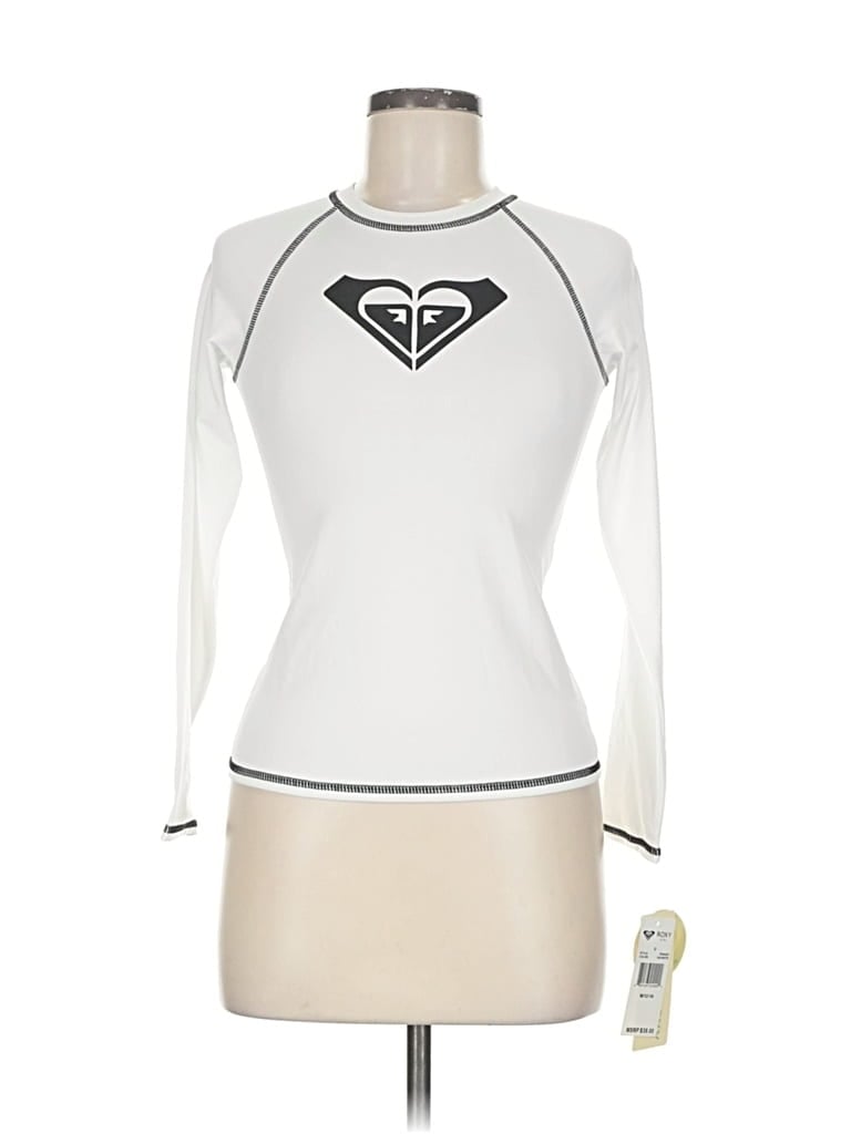 Pre-owned Roxy Long Sleeve T-shirt In White