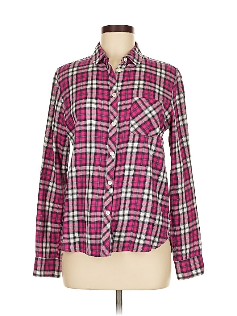 Pre-owned American Eagle Outfitters Long Sleeve Button Down Shirt In Pink