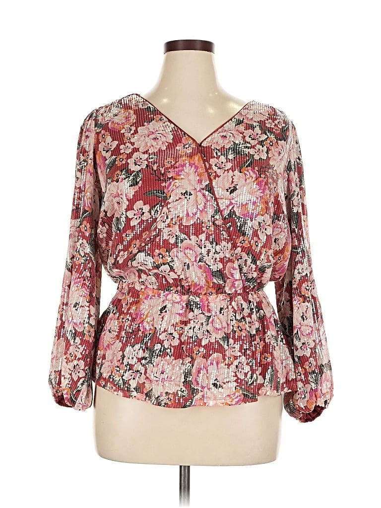Pre-owned Lc Lauren Conrad 3/4 Sleeve Blouse In Pink