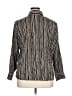 East5th Stripes Silver Brown Long Sleeve Blouse Size XL - photo 2