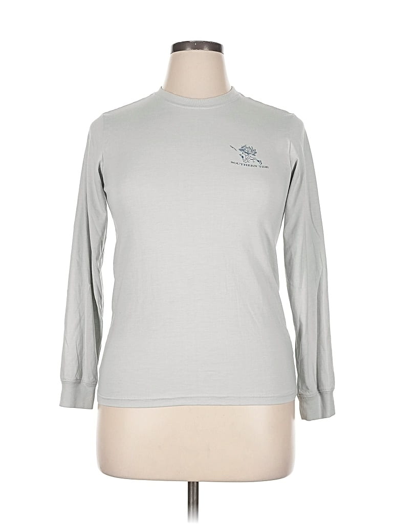 Pre-owned Southern Tide Long Sleeve T-shirt In Silver