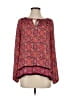 Gap 100% Polyester Red Pink Long Sleeve Blouse Size XS - photo 1