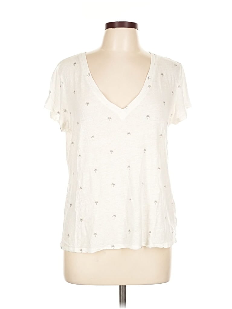 Pre-owned Splendid Short Sleeve T-shirt In White