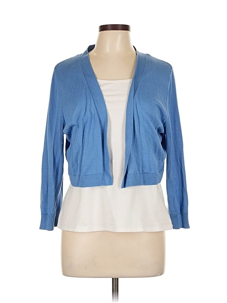 Pre-owned Talbots Cardigan Sweater In Blue