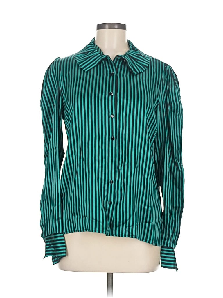 Anne Klein Long Sleeve Blouse In Green