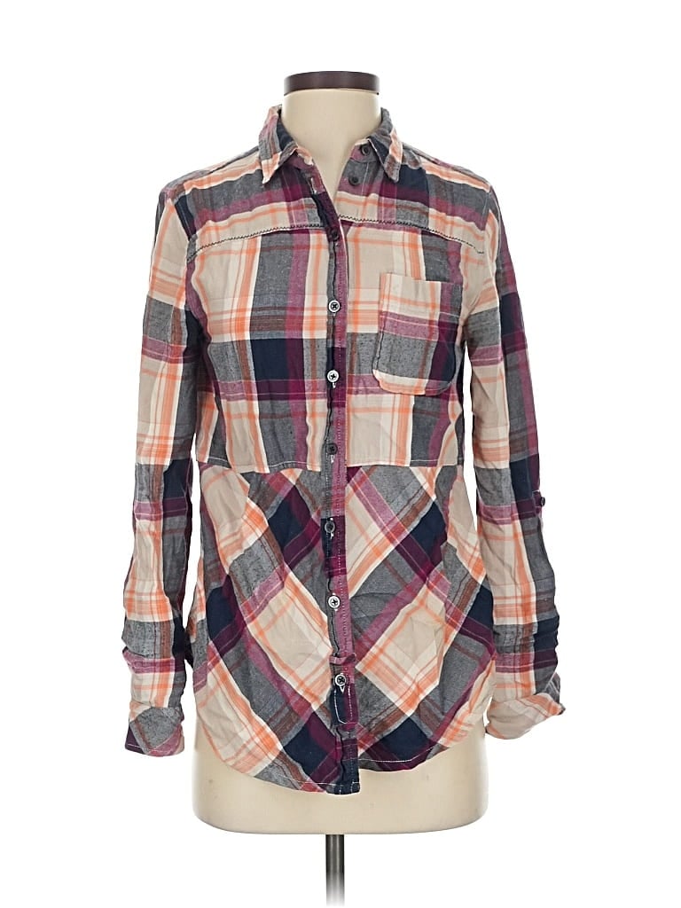 Pre-owned Holding Horses Long Sleeve Button Down Shirt In Purple