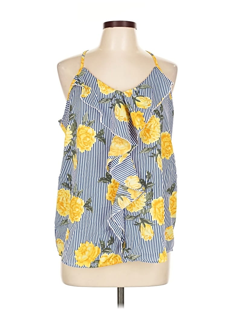 Pre-owned Time To Bloom Sleeveless Blouse In Yellow