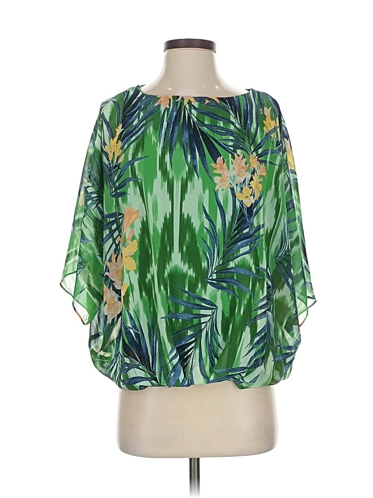 Click to view more detailed imagery on our partner's website Pre-owned Jm Collection 3/4 Sleeve Blouse In Green