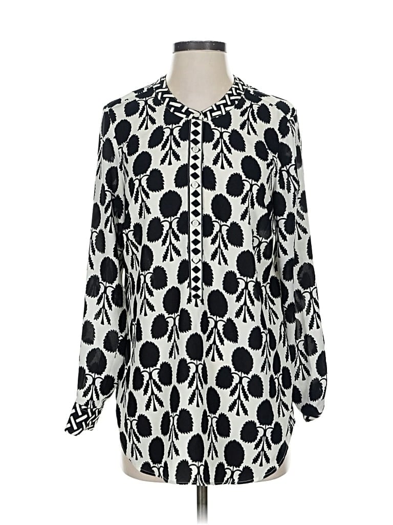 Pre-owned Talbots Long Sleeve Blouse In White