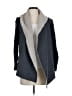 Splendid Color Block Solid Blue Gray Coat Size XS - photo 1