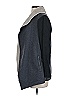 Splendid Color Block Solid Blue Gray Coat Size XS - photo 5