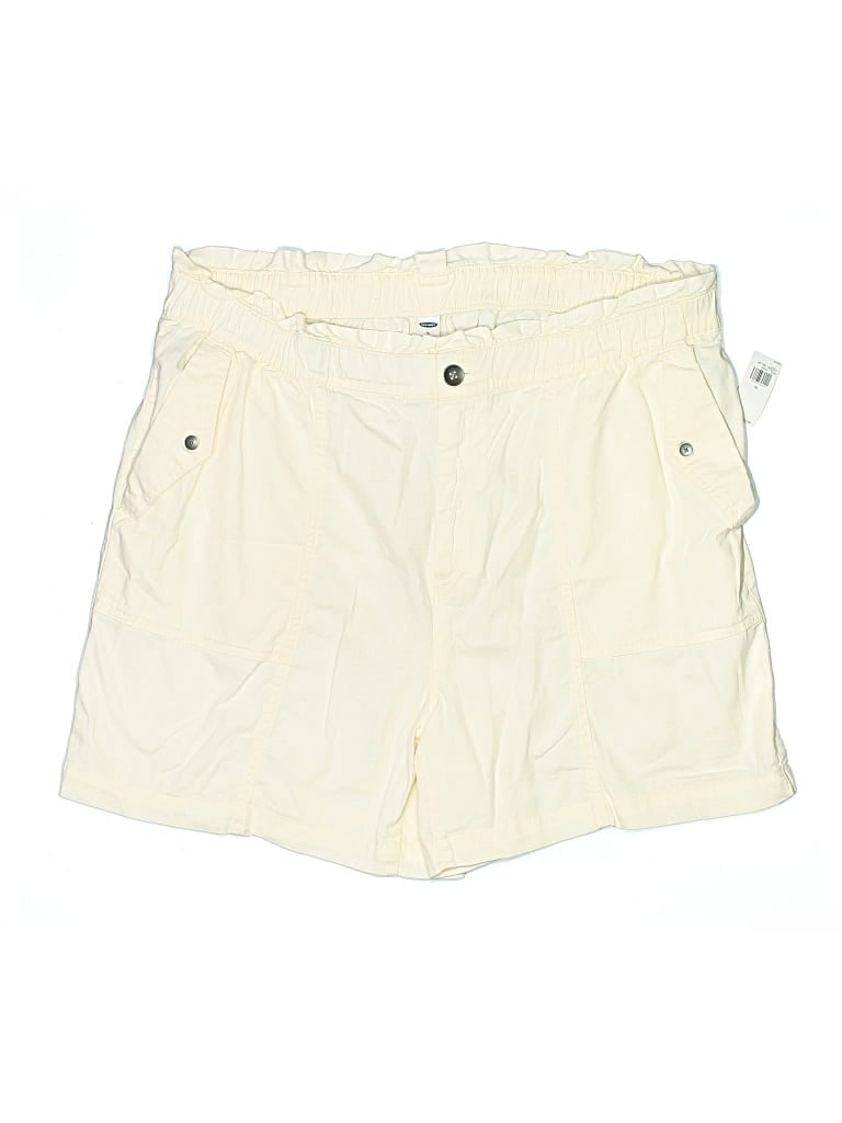 Pre-owned Unbranded Cargo Shorts In White