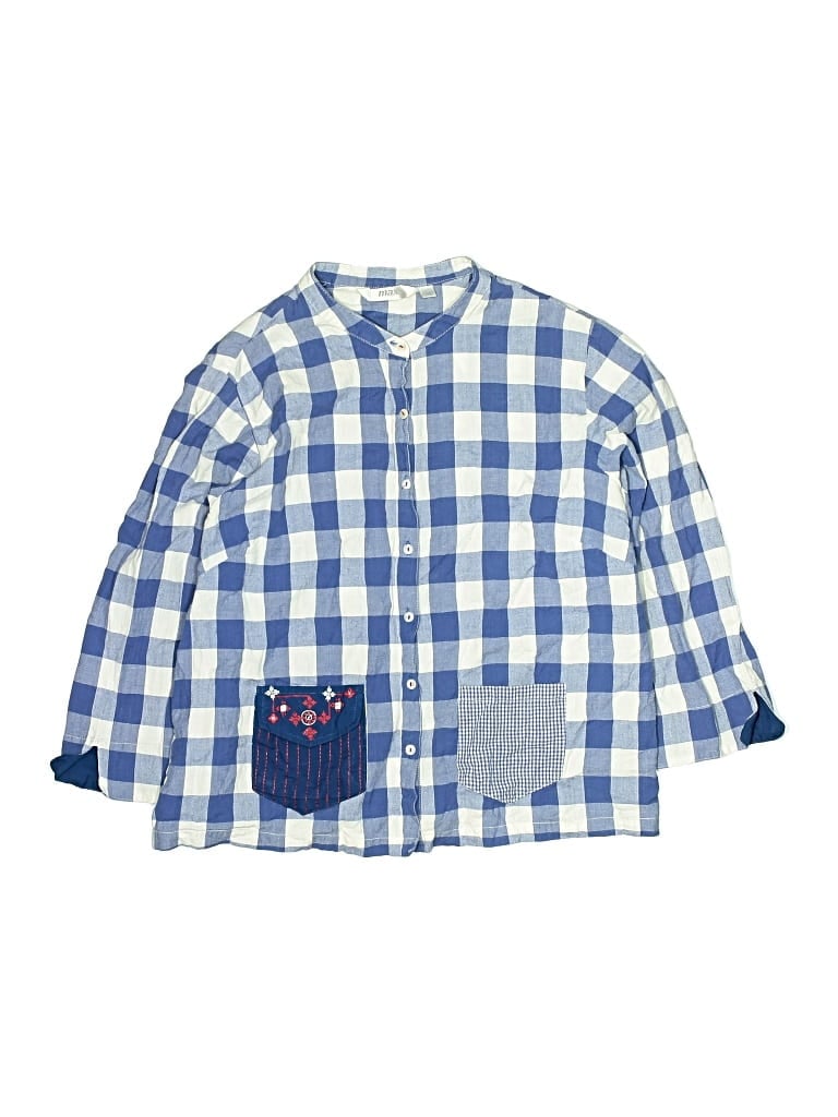 Click to view more detailed imagery on our partner's website Pre-owned Max Kids' Long Sleeve Button Down Shirt In Blue