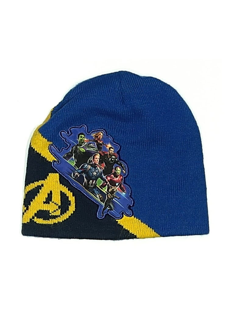 Click to view more detailed imagery on our partner's website Pre-owned Marvel Kids' Beanie Hat In Blue