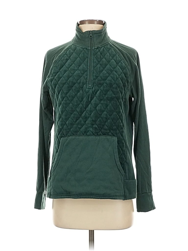 Pre-owned St. John's Bay Fleece Jacket In Green