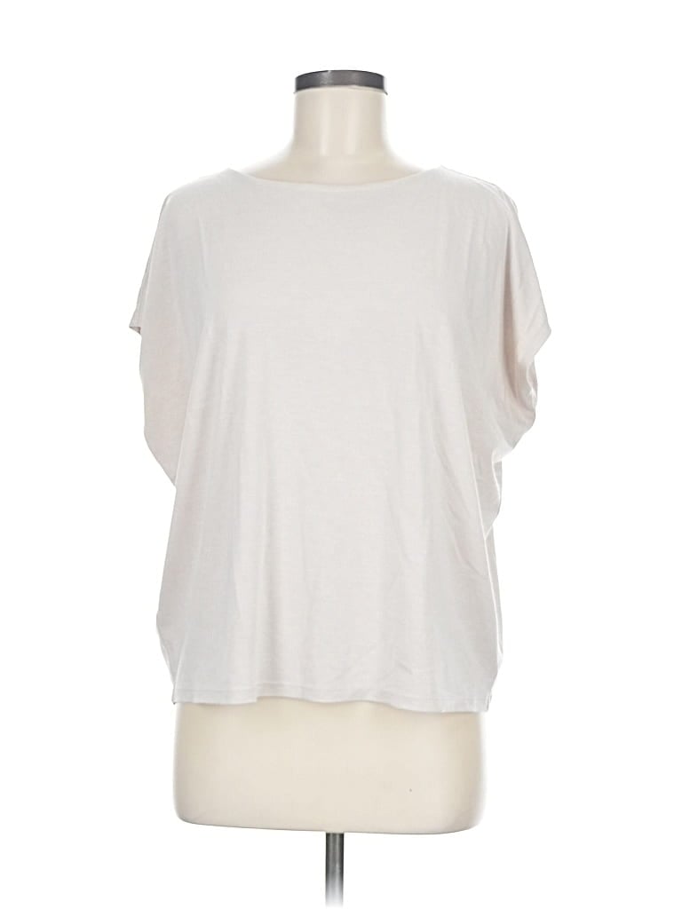 Pre-owned Ann Taylor Factory Short Sleeve T-shirt In White