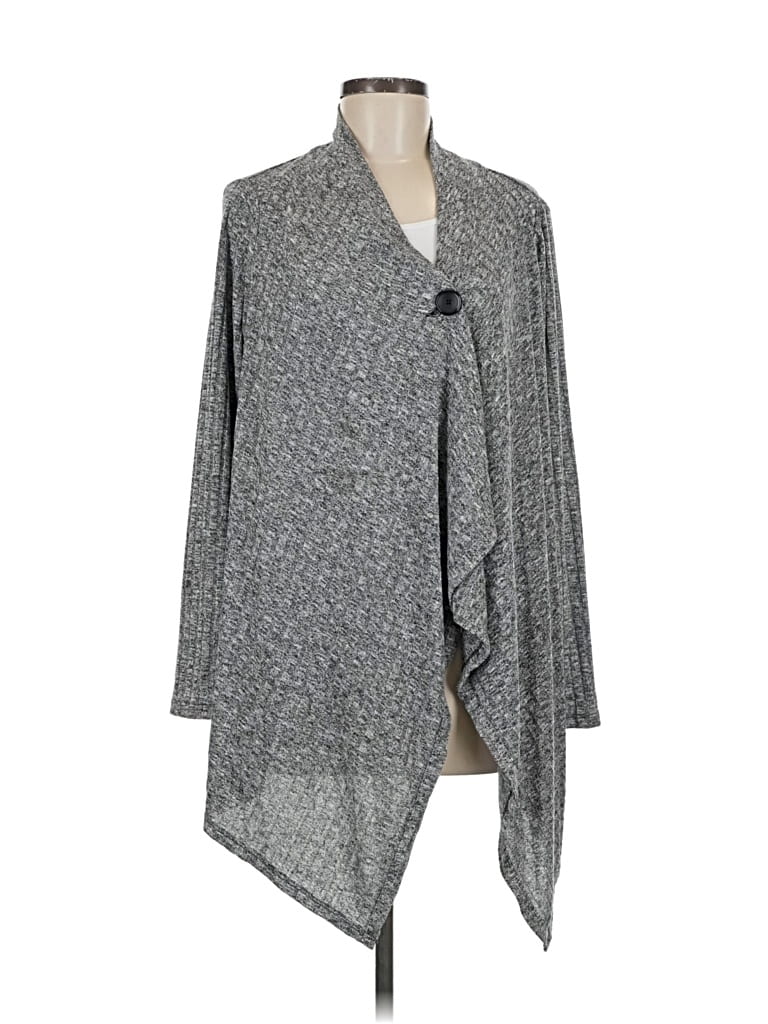 Pre-owned Dana Buchman Cardigan Sweater In Gray