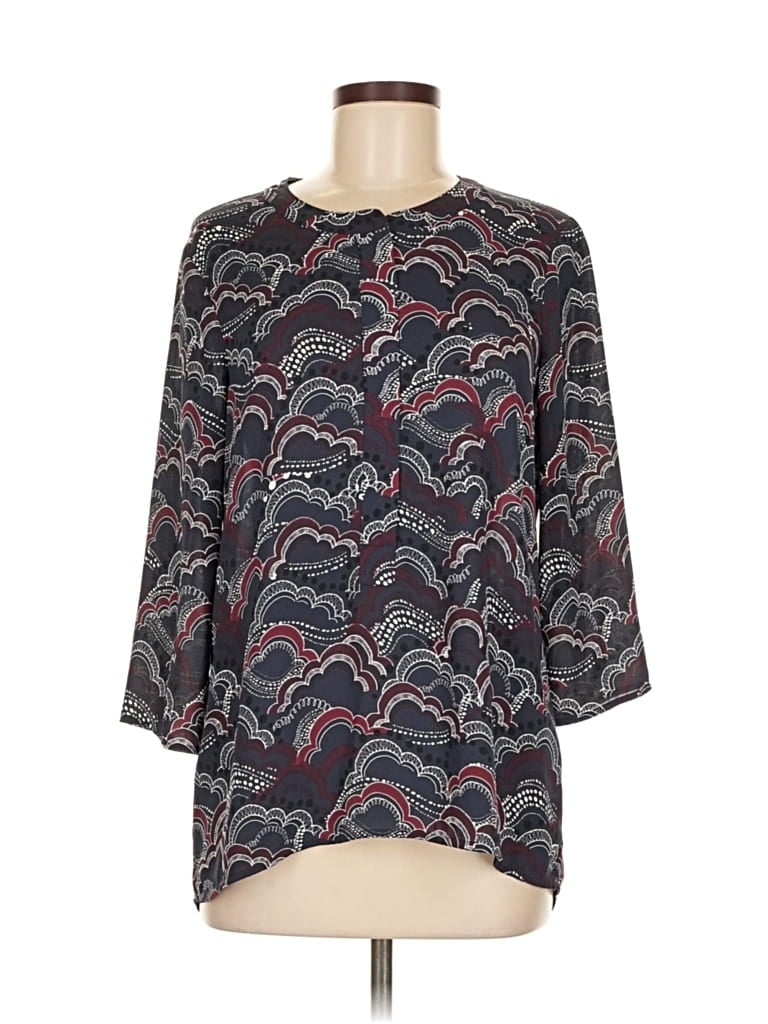 Pre-owned Express 3/4 Sleeve Blouse In Black