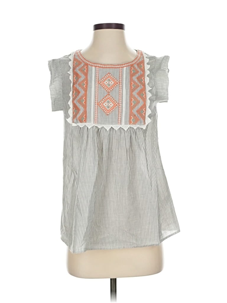 Pre-owned Thml Sleeveless Blouse In Gray