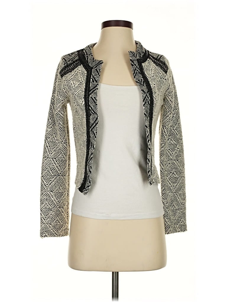 Pre-owned Miss Selfridge Cardigan Sweater In White