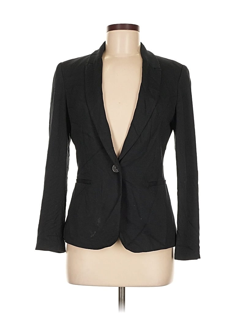 Pre-owned Zara Basic Blazer Jacket In Black