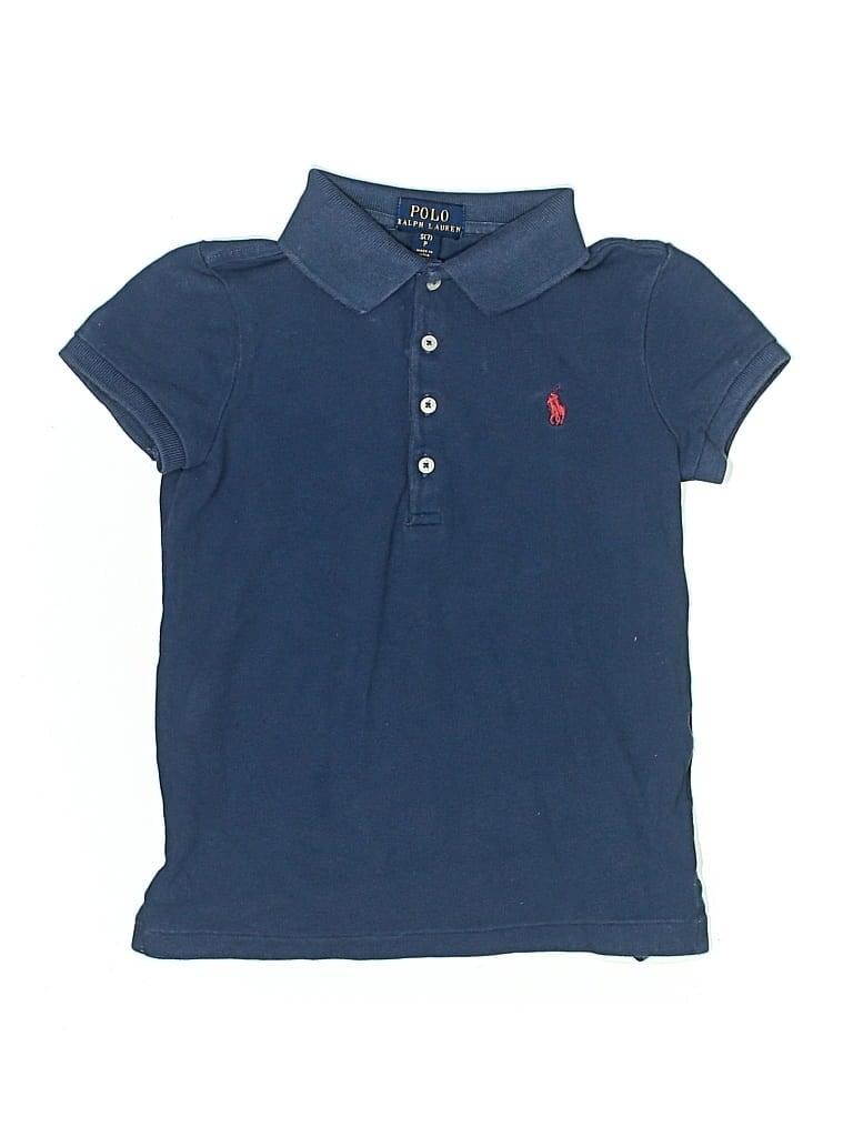 Pre-owned Polo By Ralph Lauren Kids' Short Sleeve Polo In Blue