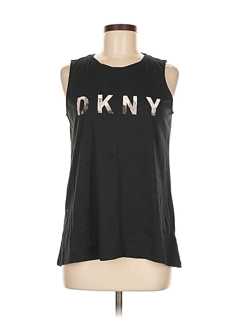 Pre-owned Dkny Sport Sleeveless T-shirt In Black