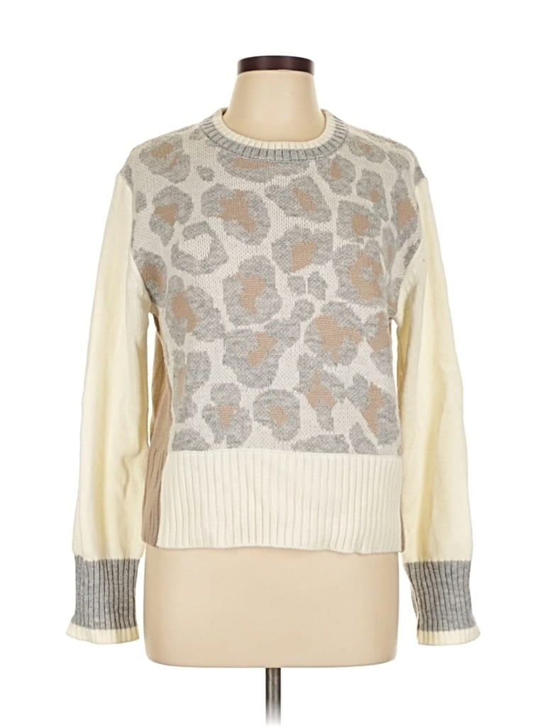 Pre-owned Vigoss Pullover Sweater In White