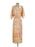 Lezat 100% Polyester Tan Casual Dress Size XS - photo 2