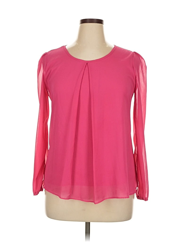 Pre-owned Unbranded Long Sleeve Blouse In Pink