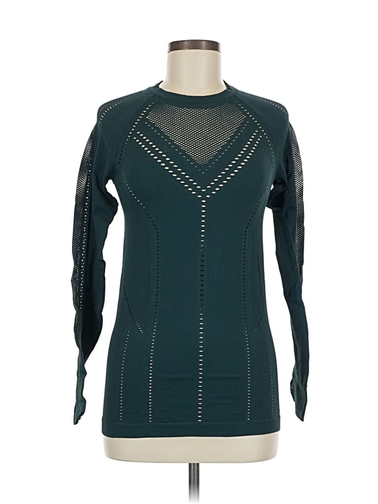 Pre-owned Athleta Long Sleeve T-shirt In Blue