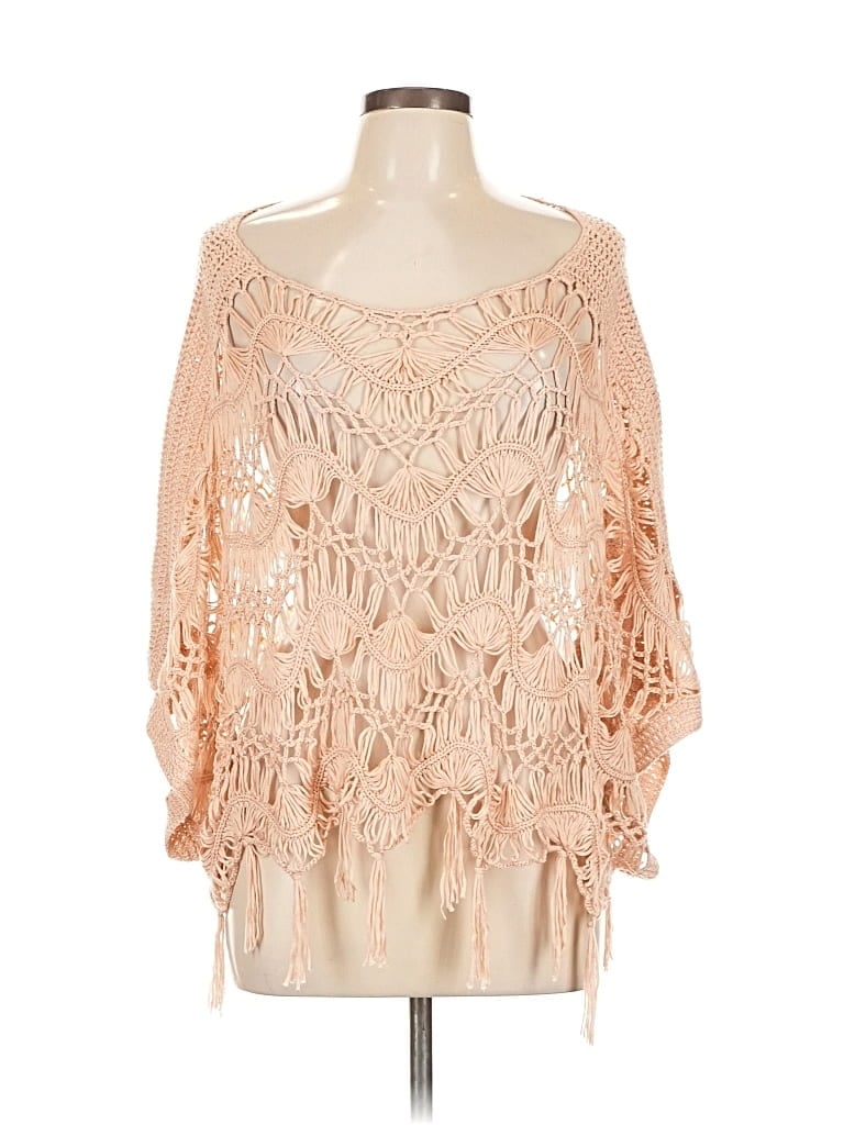 Pre-owned Vertigo Poncho In Brown