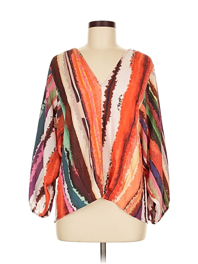 Click to view more detailed imagery on our partner's website Pre-owned Umgee 3/4 Sleeve Blouse In Orange