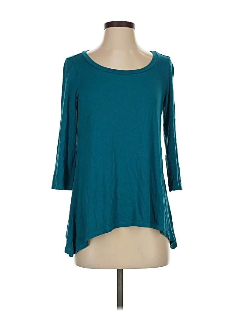 Pre-owned Eileen Fisher 3/4 Sleeve T-shirt In Blue